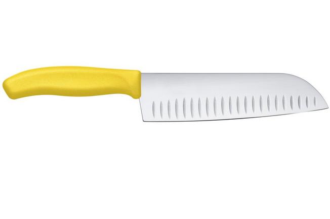 Afbeelding voor Victorinox SwissClassic 6.8526.17L8B Yellow, santoku met kuiltjes, 17 cm, geel