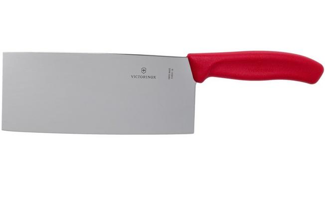 Victorinox Swiss Classic Chinese Style Chef's Knife in red