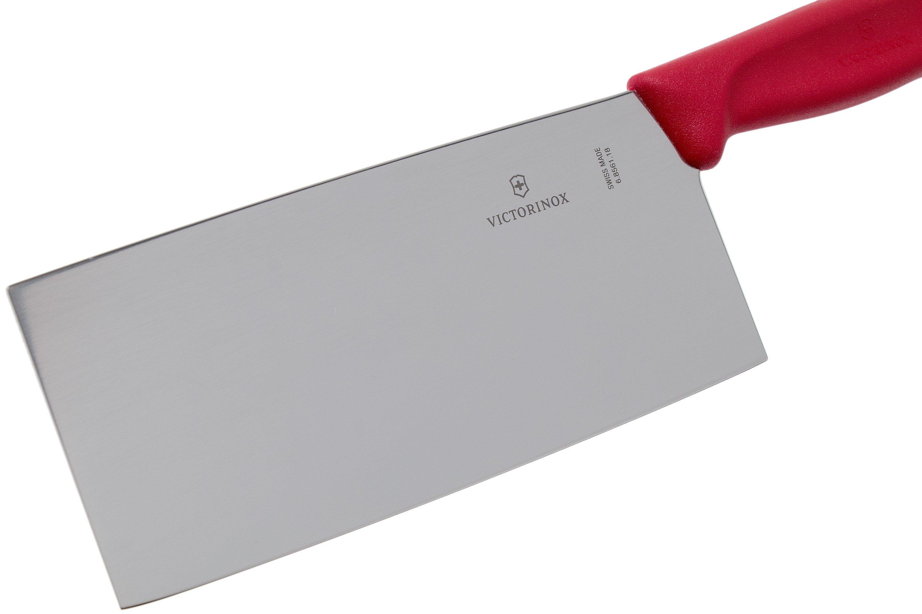 Victorinox Swiss Classic 7 Chinese Cleaver, Red TPE Handle