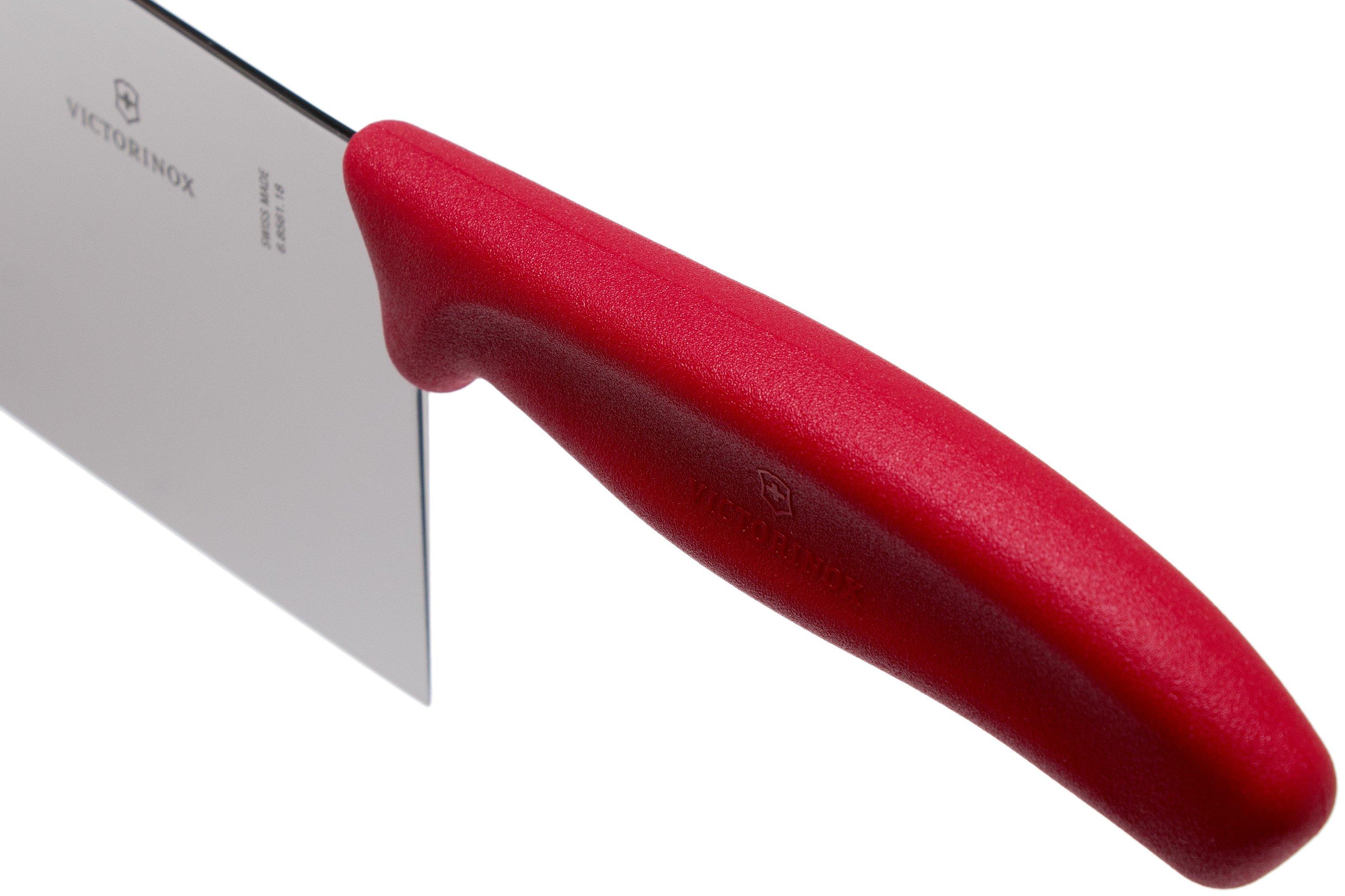 Victorinox Swiss Classic Chinese Style Chef's Knife in red