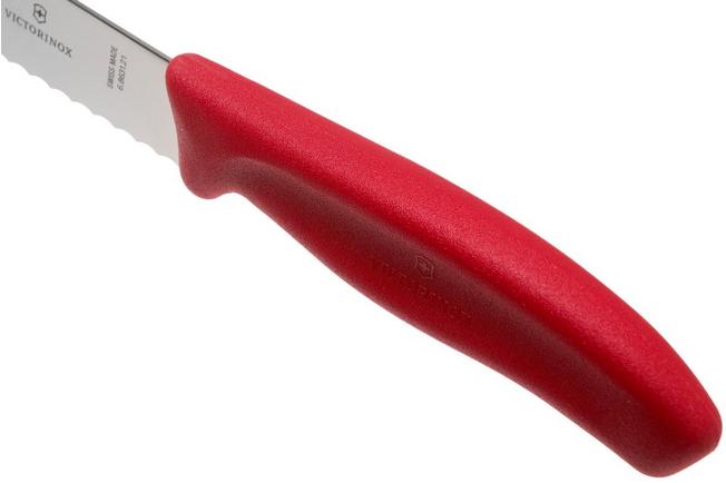 Victorinox Swiss Classic coltello da pane, seghettato, 21 cm, rosso,  confezione