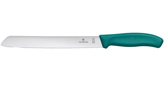 Image for Victorinox SwissClassic 6.8631.21C1B Green, bread knife, 21 cm, green