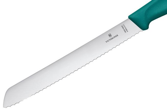 Image for Victorinox SwissClassic 6.8631.21C1B Green, bread knife, 21 cm, green