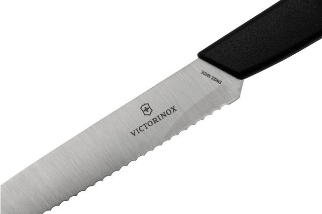 Victorinox Swiss Modern 6.9003.10W cuchillo dentado para verduras 10 cm,  negro