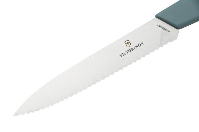 Victorinox Swiss Modern 6.9003.10W cuchillo dentado para verduras 10 cm,  negro