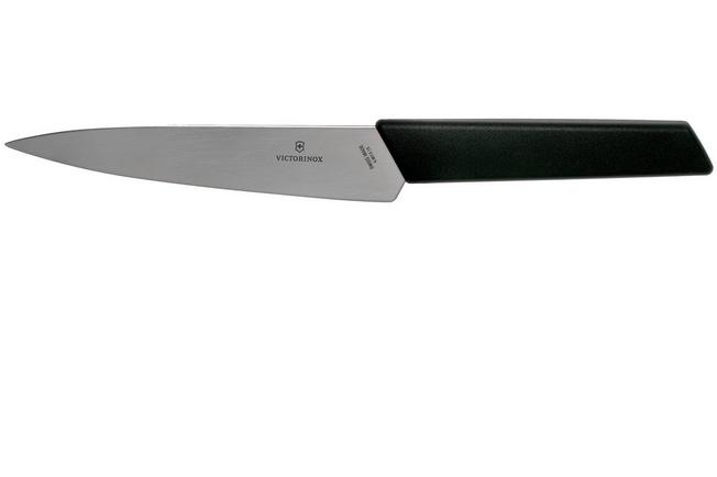 Victorinox Swiss Modern spelucchino a lama dritta 15 cm, nero