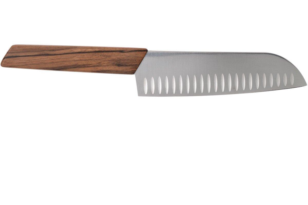 in legno di noce coltello Santoku in confezione regalo confezione regalo Swiss Modern Victorinox 17 cm 