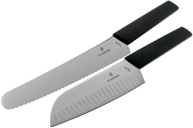 Victorinox Swiss Modern two-piece knife set, black