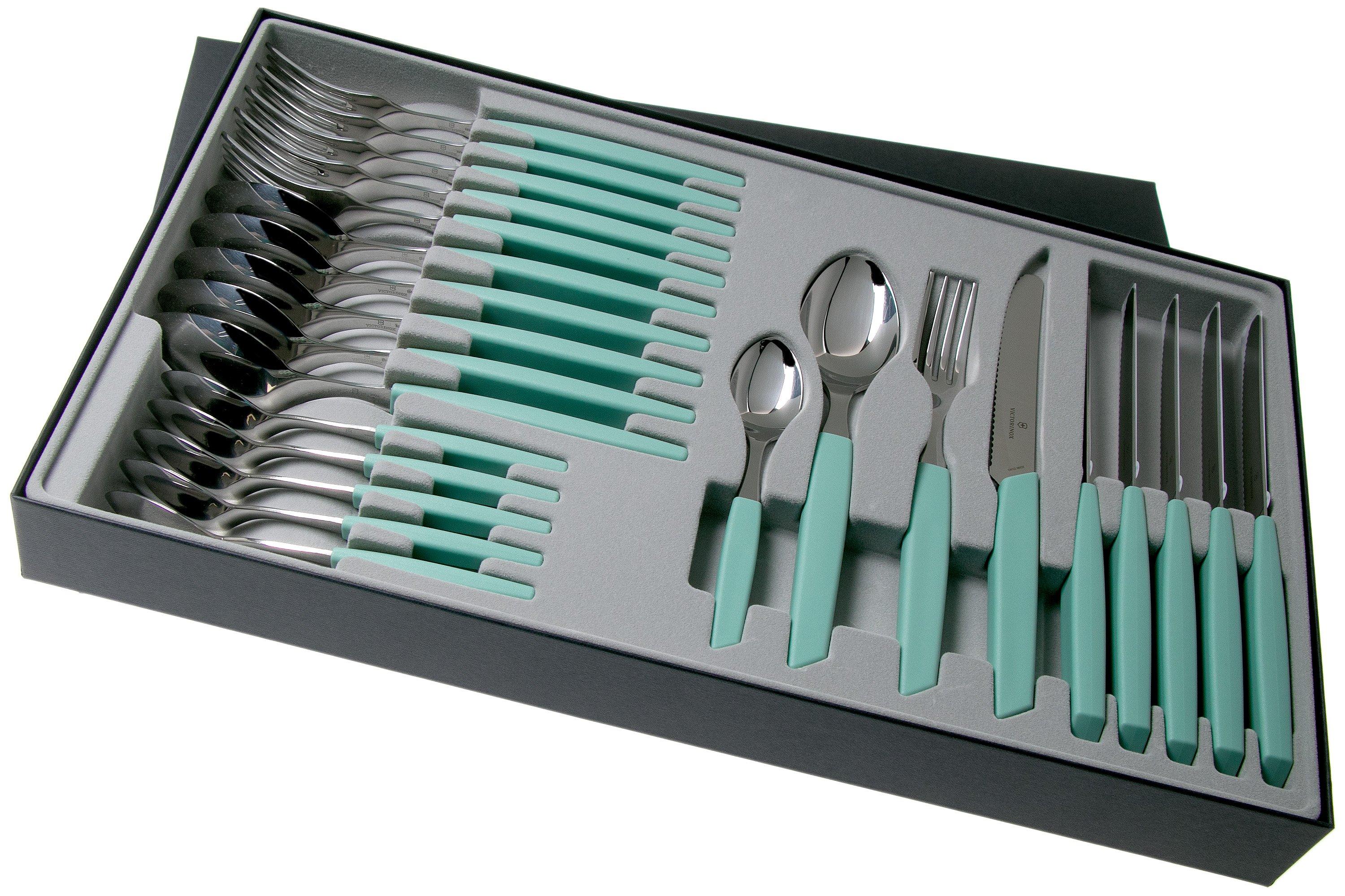 Victorinox Swiss Modern Table Set (Rounded Knife) 24 Pc Blue