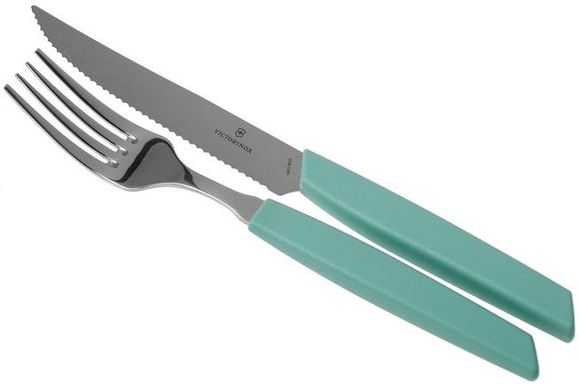 Steak knife and fork set, 12-piece