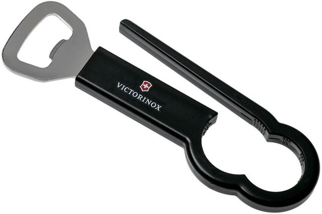 New Victorinox Universal Can Opener Stainless Steel Made in Swiss Black  Handle