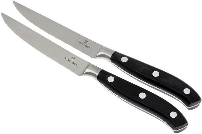 Victorinox Wood 5.1200.12G steak knife, set of 2, straight edge