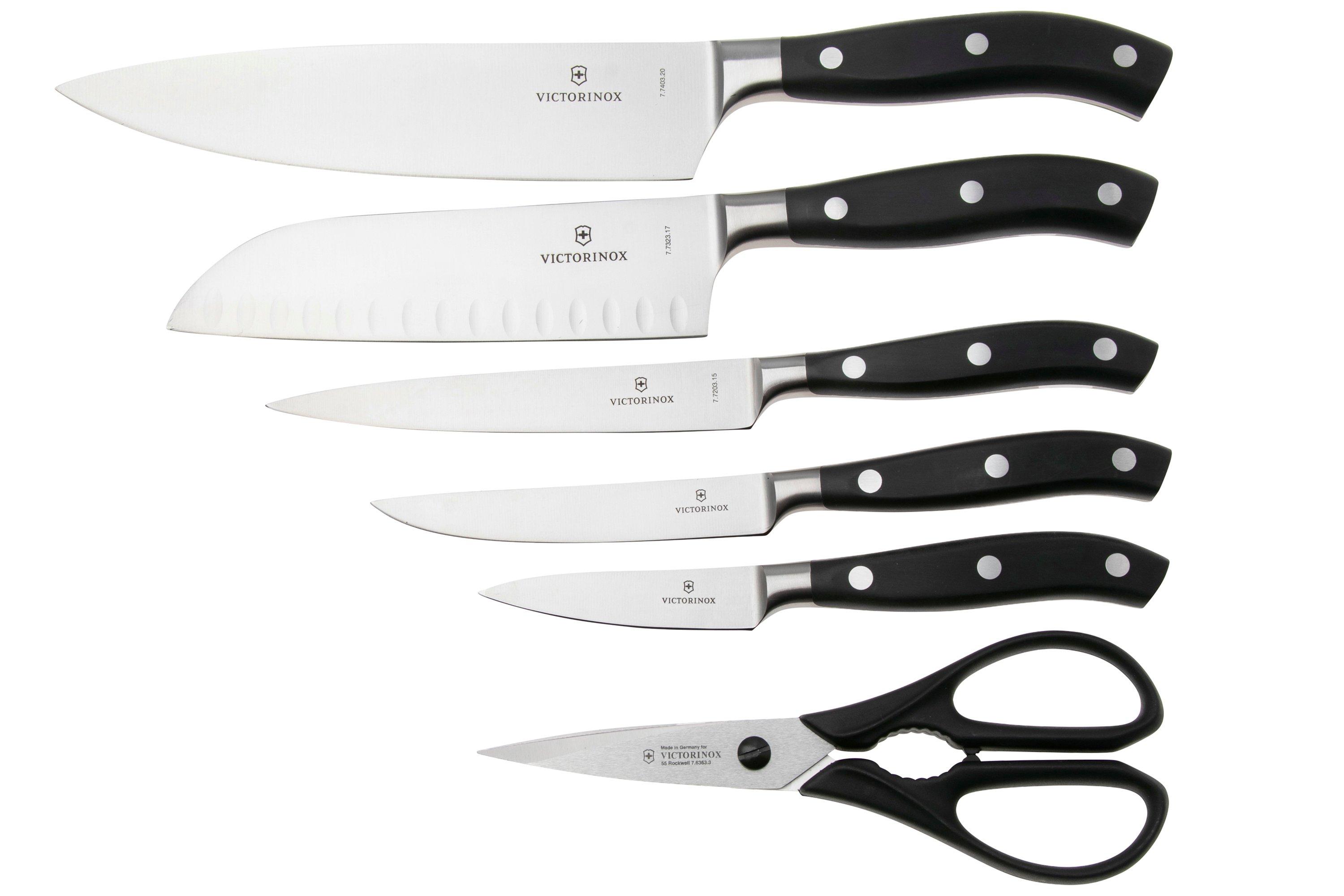 Bloc De 5 Couteaux Victorinox Forgés – 7.7243.6, Cuisine, Noir