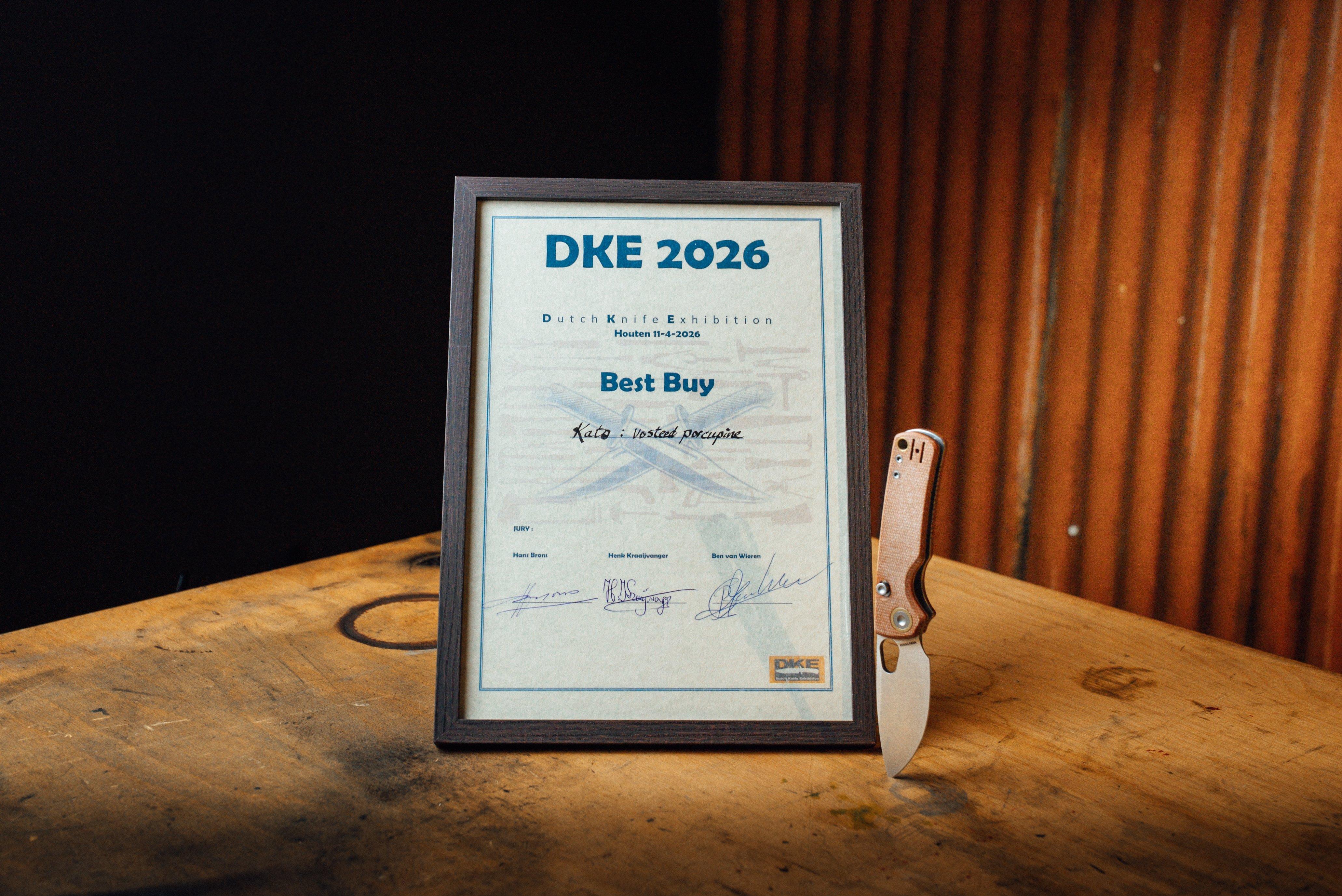 Vosteed Porcupine A2604 Wins Best Buy Award at the Dutch Knife Exhibition 2026