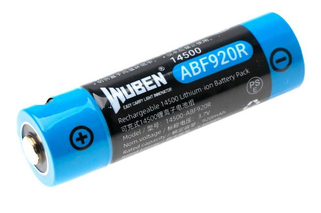Afbeelding voor Wuben ABF920R 14500 oplaadbare Li-ion-accu met USB-C, 920 mAh