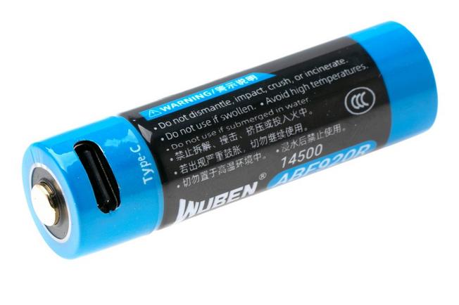 Afbeelding voor Wuben ABF920R 14500 oplaadbare Li-ion-accu met USB-C, 920 mAh