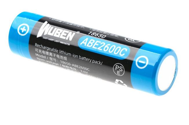 Afbeelding voor Wuben ABE2600C 18650 herlaadbare Li-ion-accu, 2600 mAh