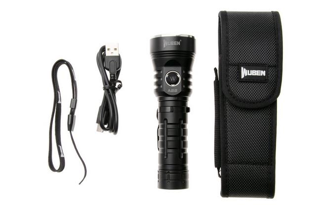 Afbeelding voor Wuben A22 Black, oplaadbare zaklamp, 4500 lumen