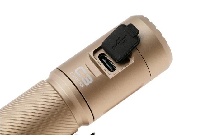 Afbeelding voor Wuben C3 Khaki, oplaadbare tactische EDC-zaklamp, 1200 lumen