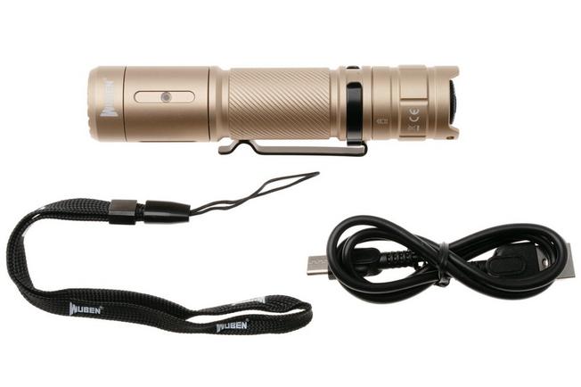 Afbeelding voor Wuben C3 Khaki, oplaadbare tactische EDC-zaklamp, 1200 lumen