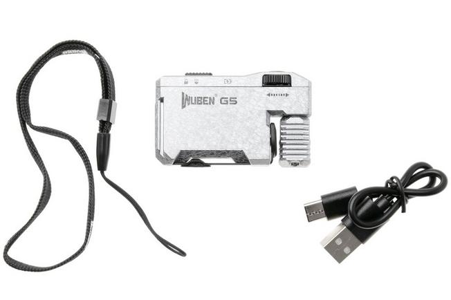 Afbeelding voor Wuben G5 Titanium Ice Cracks Special Edition, oplaadbare sleutelhanger EDC-zaklamp, 400 lumen