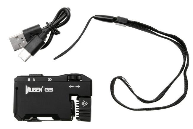 Afbeelding voor Wuben G5 Black, oplaadbare sleutelhanger EDC-zaklamp, 400 lumen