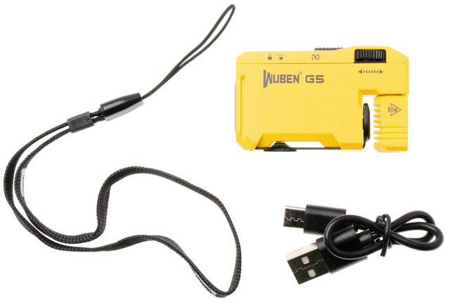 Afbeelding voor Wuben G5 Yellow, oplaadbare sleutelhanger EDC-zaklamp, 400 lumen