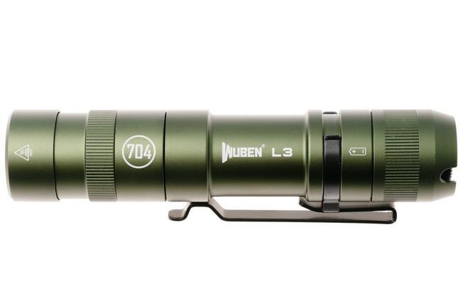 Afbeelding voor Wuben L3 Green, oplaadbare tactische EDC-zaklamp en powerbank, 3000 lumen