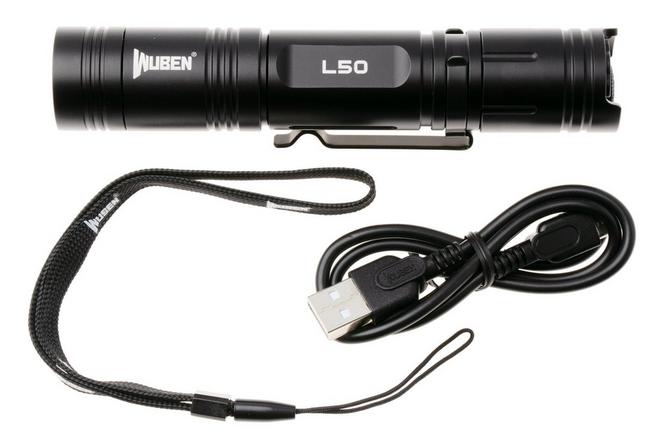 Afbeelding voor Wuben L50 Black, oplaadbare tactische EDC-zaklamp, 1200 lumen