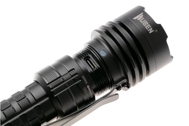 Afbeelding voor Wuben T1 Black, oplaadbare tactische outdoorzaklamp, 2000 lumen
