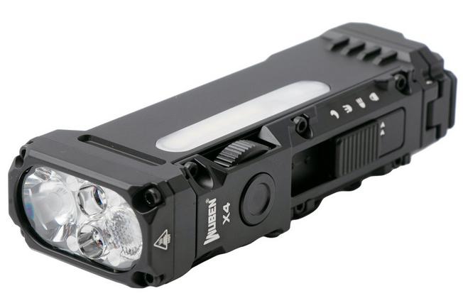 Afbeelding voor Wuben X4 Black, oplaadbare tactische fiets- en EDC-zaklamp, 1500 lumen