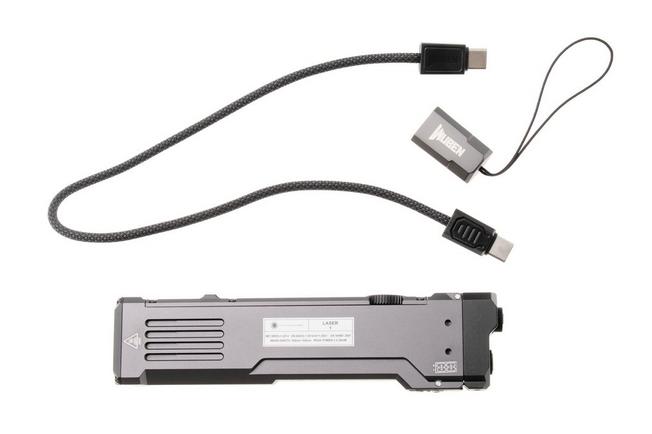 Afbeelding voor Wuben X5 1R Grey, oplaadbare 3-in-1 tactische EDC-zaklamp met 365nm-UV-licht en groene laser, 1300 lumen