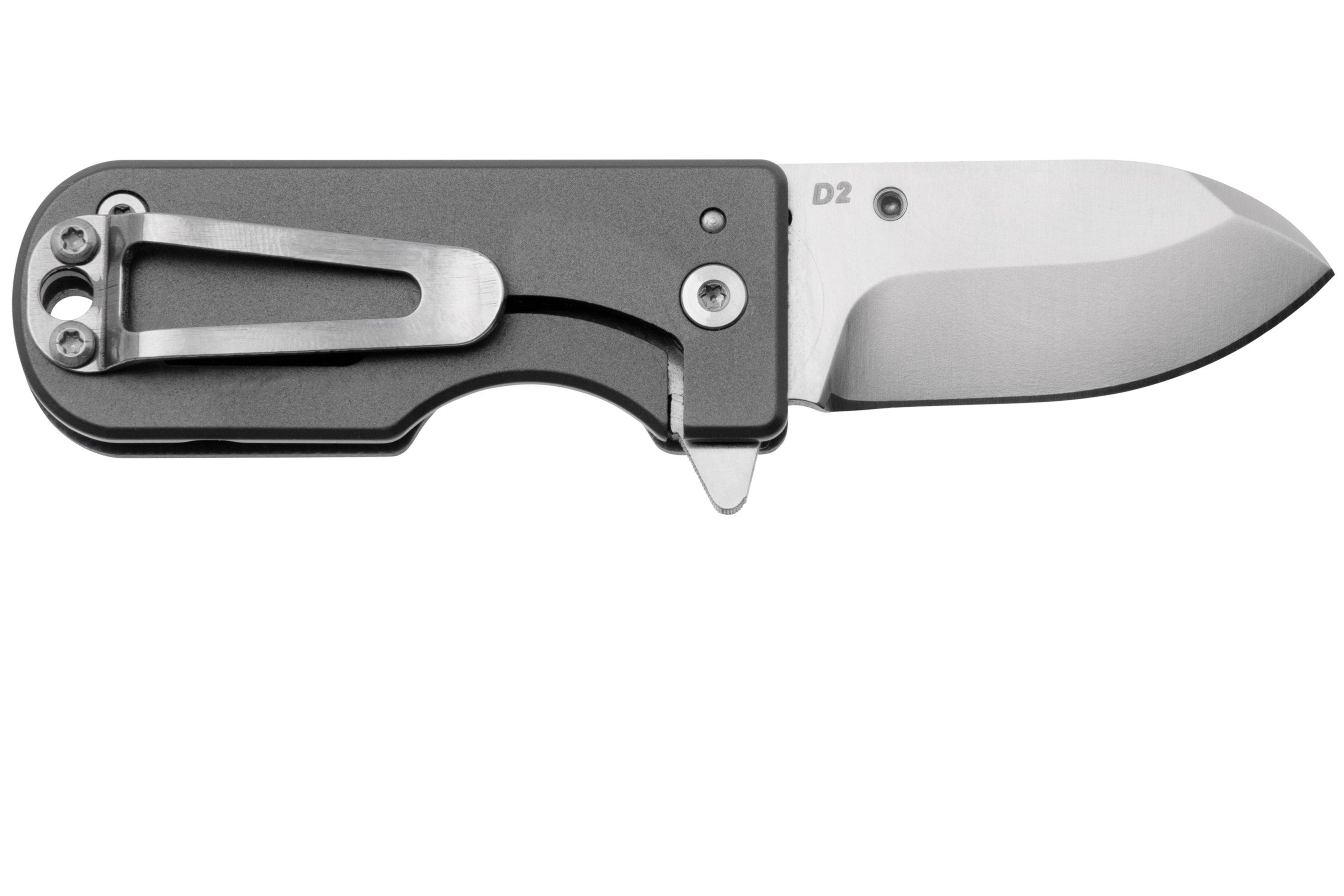 WESN Microblade SN01-4, D2, Blue G10, Titanium, pocket knife