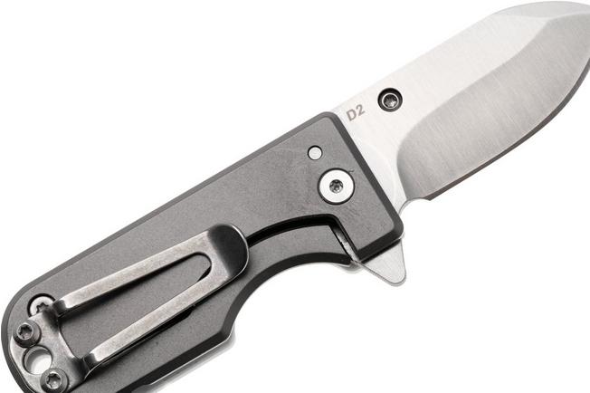 Bild für WESN Microblade SN01-53 Satin D2, White G10, Gray Titanium, Taschenmesser