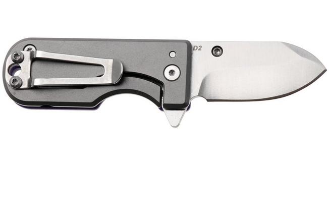Bild für WESN Microblade SN01-54 Satin D2, Violet G10, Gray Titanium, Taschenmesser
