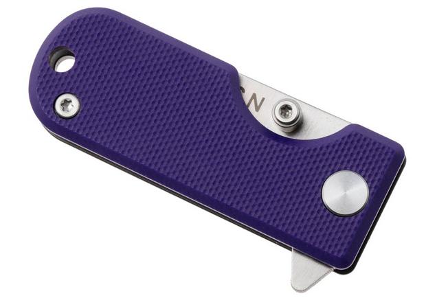 Bild für WESN Microblade SN01-54 Satin D2, Violet G10, Gray Titanium, Taschenmesser