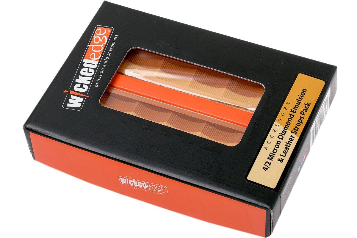 Wicked Edge 4/2 microns Poly Diamond Emulsion & Leather Strops Pack ...