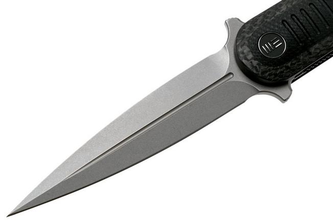 Imagen para WE Knife Angst 2002A Carbon fibre, Green G10 navaja, Justin Lundquist design