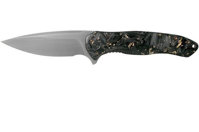 Bild für WE Knife Kitefin 2009A Gold Shredded Carbonfiber Limited Edition Taschenmesser