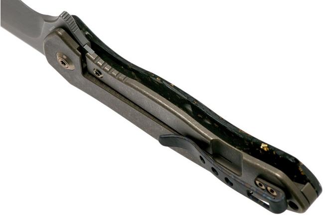Bild für WE Knife Kitefin 2009A Gold Shredded Carbonfiber Limited Edition Taschenmesser