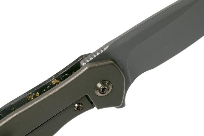 Bild für WE Knife Kitefin 2009A Gold Shredded Carbonfiber Limited Edition Taschenmesser