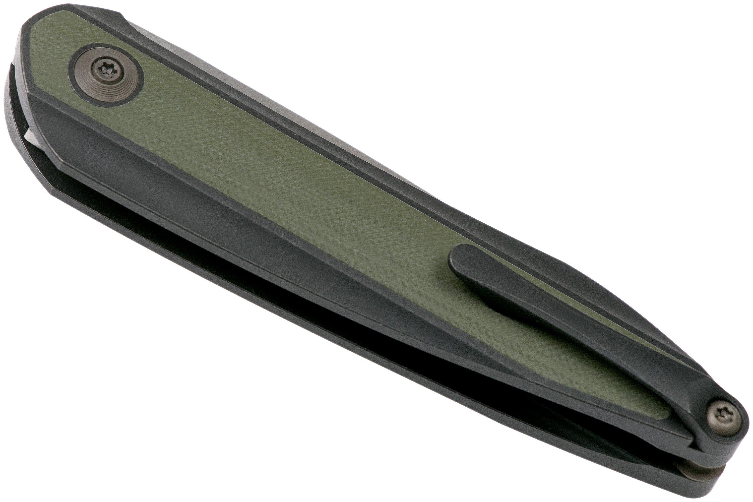We Knife Black Void Opus 2010v 2 V Grind Green G10 Pocket Knife