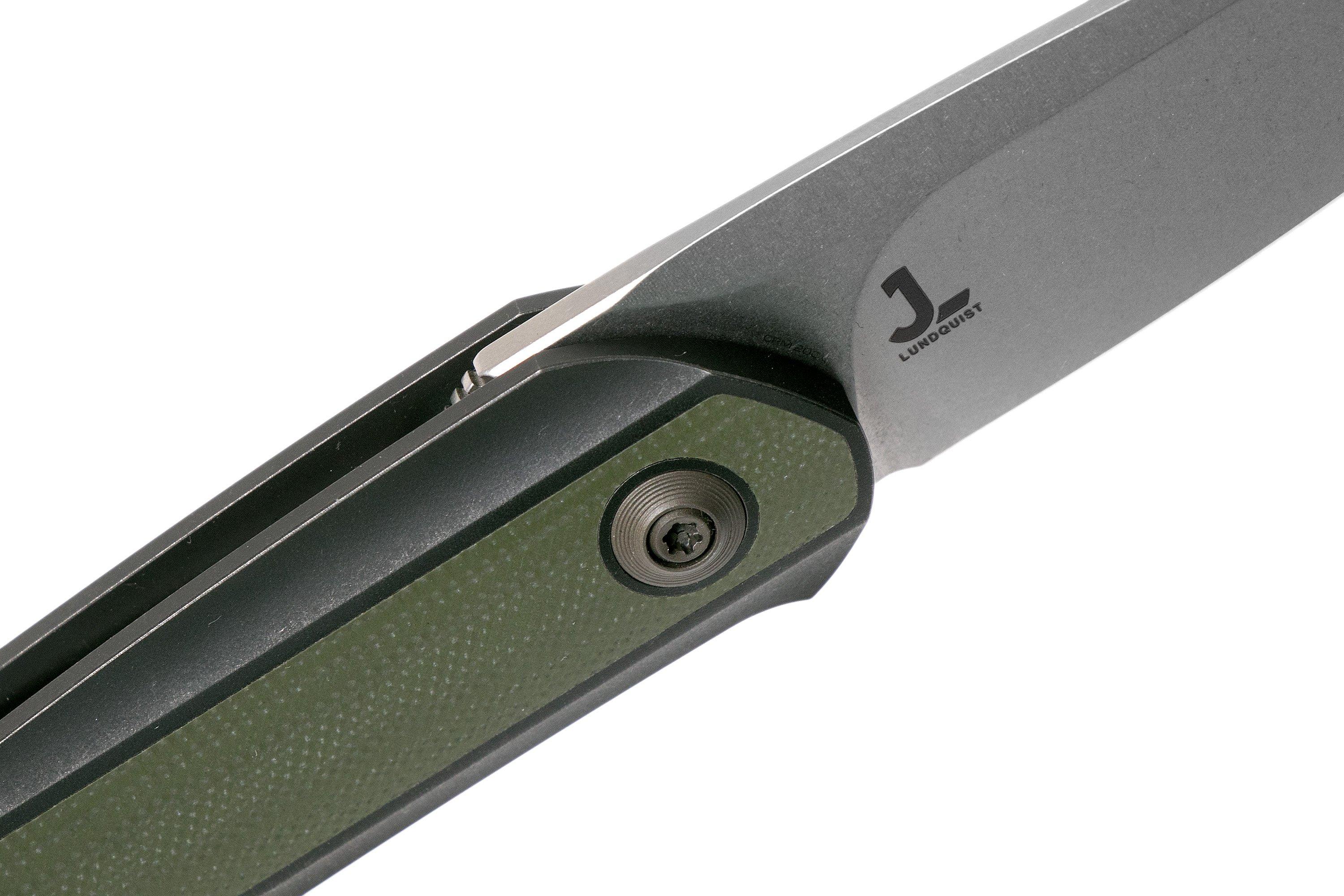 WE Knife Black Void Opus 2010V2, V Grind, Green G10 pocket knife