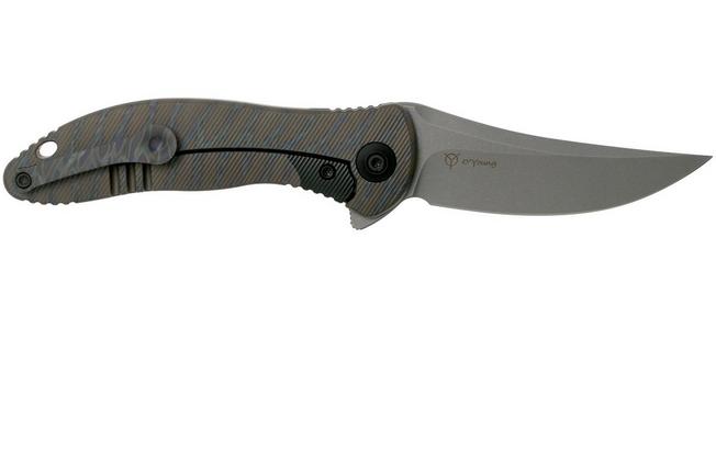 Imagen para WE Knife Mini Synergy 2011C Tiger Stripe navaja, Jim O'Young design