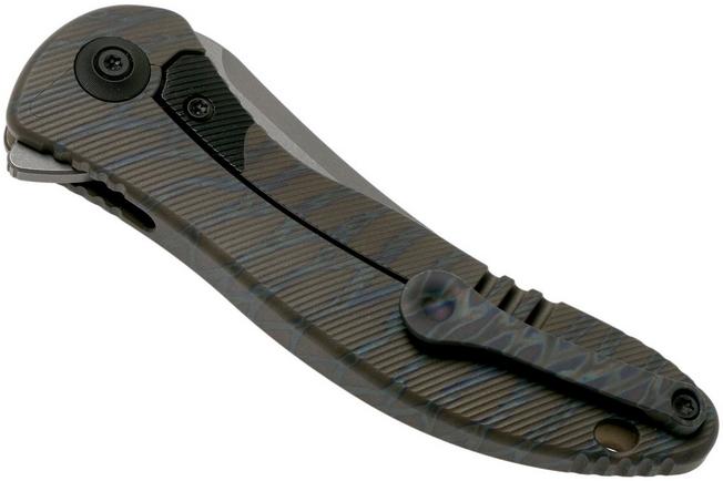 Imagen para WE Knife Mini Synergy 2011C Tiger Stripe navaja, Jim O'Young design