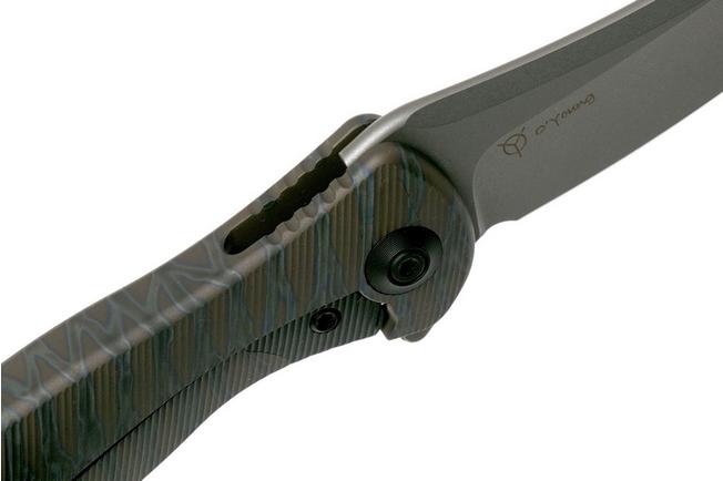 Imagen para WE Knife Mini Synergy Tanto 2012C Tiger Stripe navaja, Jim O'Young design