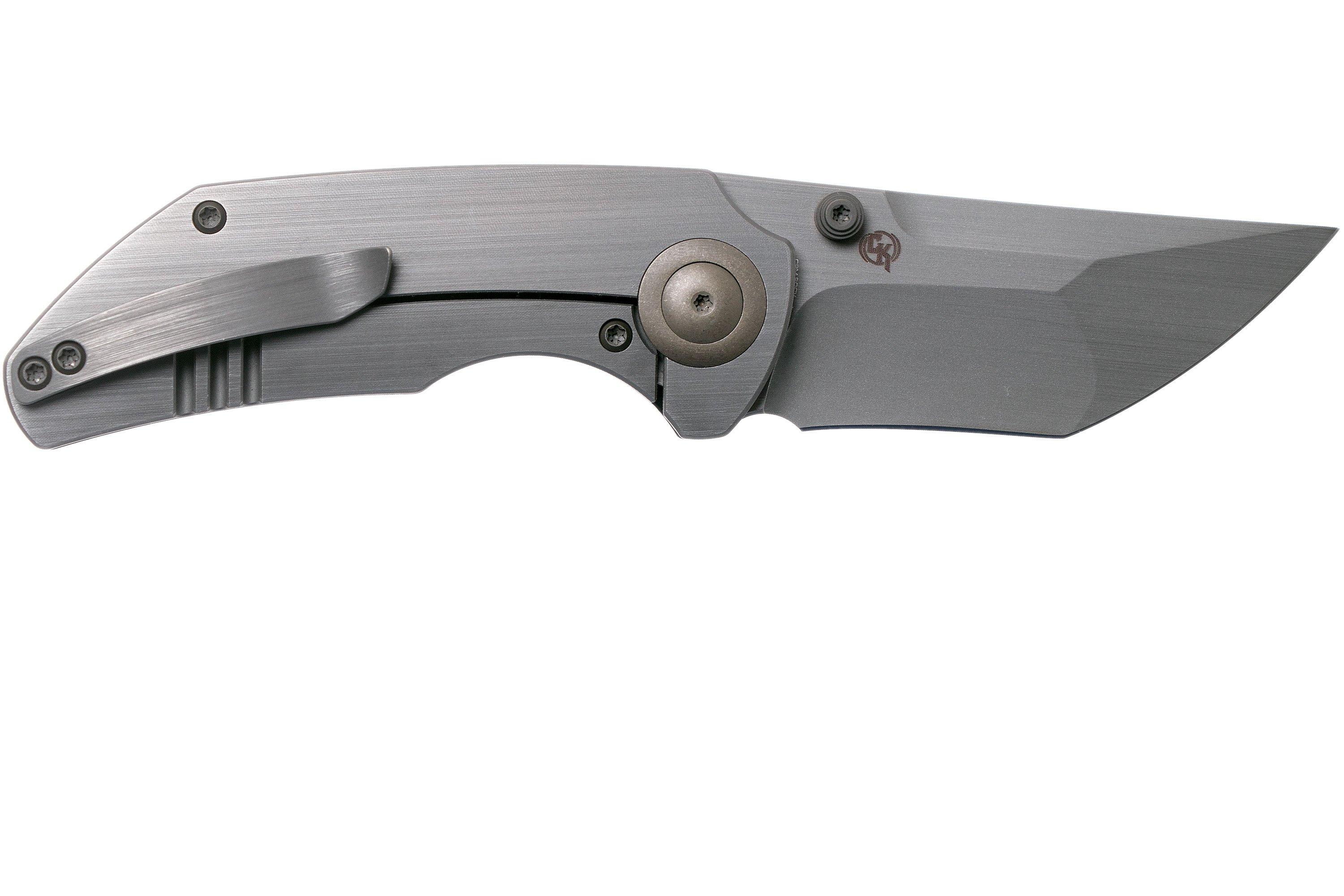 WE Knife Thug 2103C Gray Hand Rubbed, Carbon fibre pocket knife, Matt