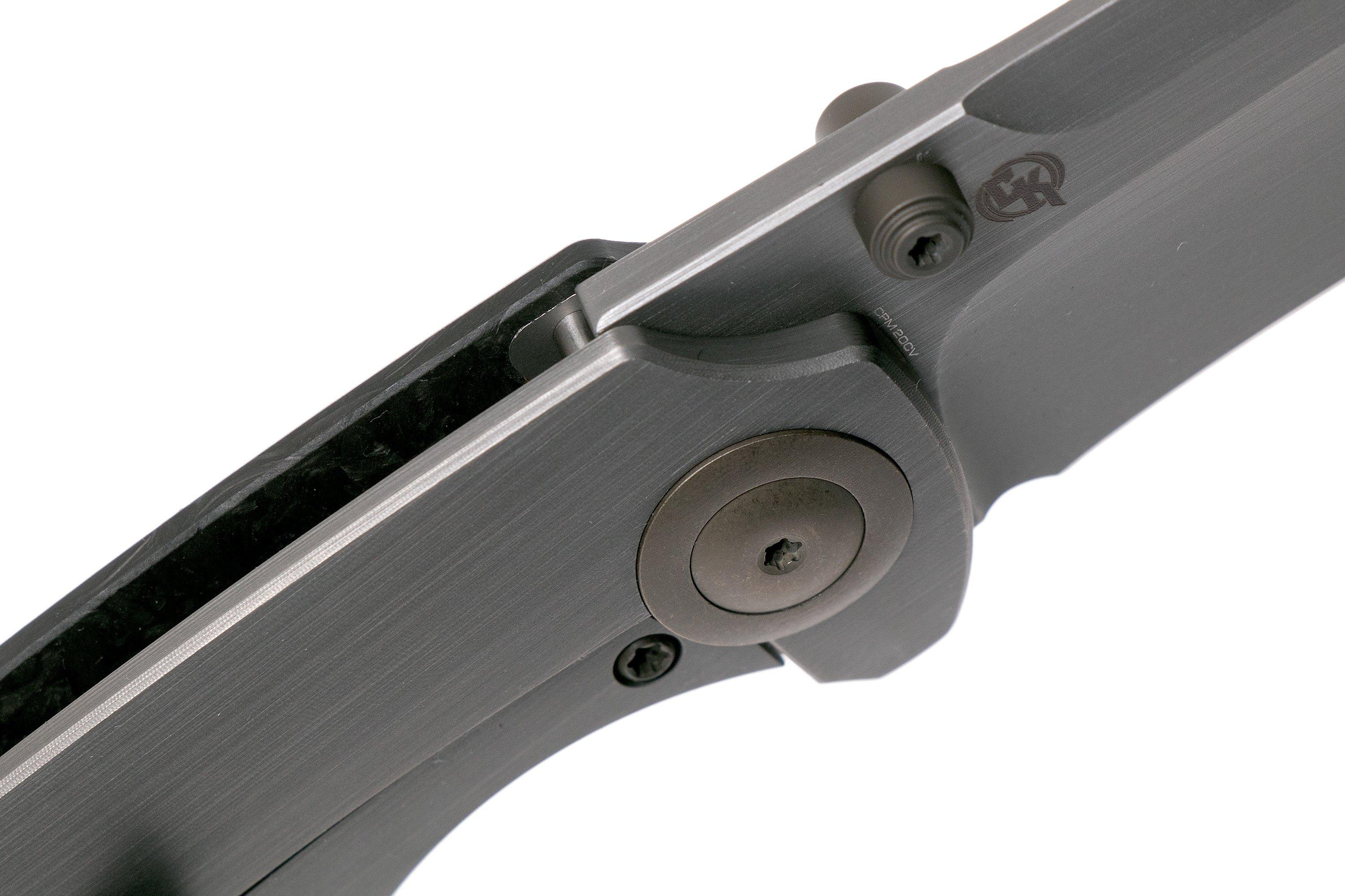 WE Knife Thug 2103C Gray Hand Rubbed, Carbon fibre pocket knife, Matt