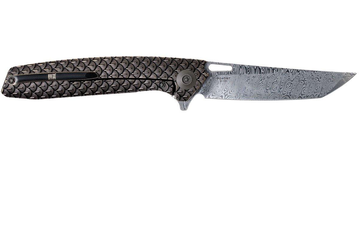 We Knife 604dst Damasteel Limited Edition Tanto Pocket Knife 