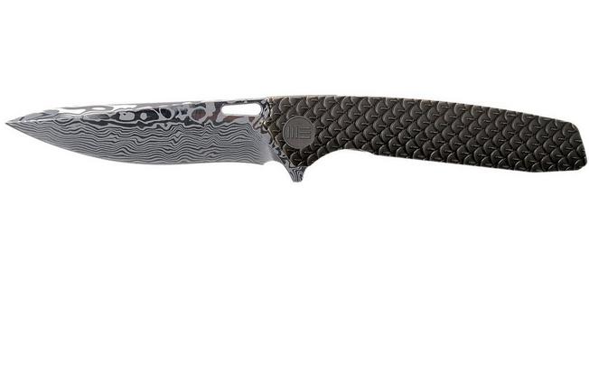 Image for WE Knife 604DS Damasteel Limited Edition drop point pocket knife
